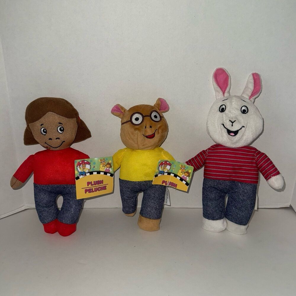 PBS Kids Arthur & Friends Plush Stuffed Dolls Set Francine Buster 9 Inch
